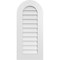 Ekena Millwork Round Top Surface Mount PVC Gable Vent: Non-Functional, w/ 3-1/2"W x 1"P Standard Frame, 16"W x 36"H GVPRT16X3601SN - alternate 1